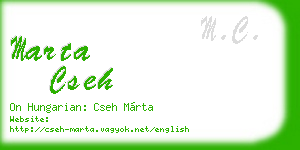 marta cseh business card